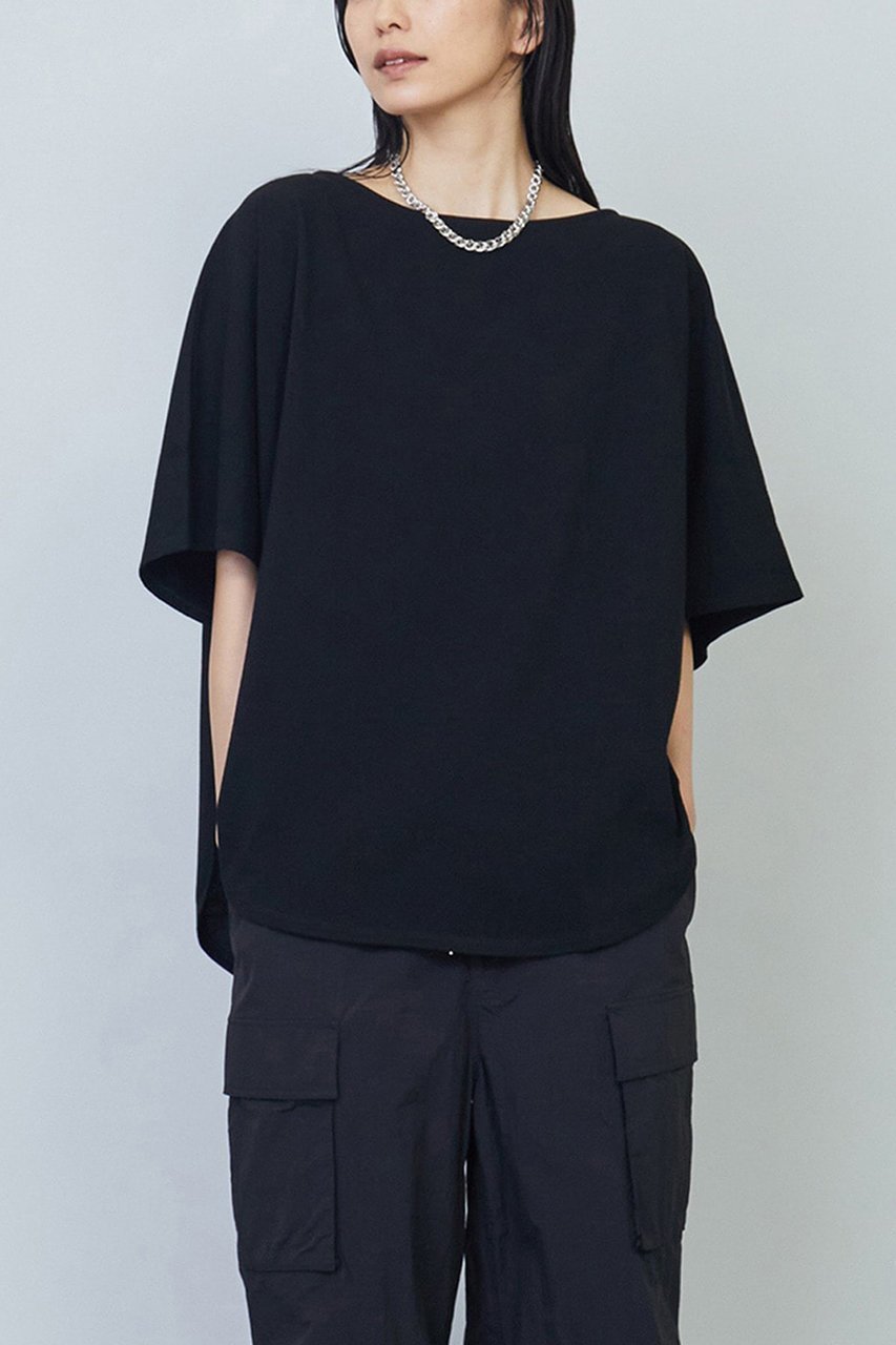 【プルミエ アロンディスモン/1er Arrondissement】のヴィンテージ天竺プルオーバー インテリア・キッズ・メンズ・レディースファッション・服の通販 founy(ファニー) 　ファッション　Fashion　レディースファッション　Fashion for Women　トップス・カットソー　Cut & Sew Tops　シャツ・ブラウス・オフィスカジュアル　Elegant Blouses & Button-Ups　ロングTシャツ・Tシャツ　Longline T-Shirts & Tees　カジュアルプルオーバー・ニットトップス　Pullovers & Knit Tops / Casual Pullovers　カットソー・ベーシックTシャツ　Cut-and-Sewn Tops / Stretch Tees & Basics　カットソー　Cut and Sewn Top　ショート　Short, Short Length　スリーブ　Sleeve, Long Sleeve / Short Sleeve　ツイル　Twist, Twisted Detail　ヴィンテージ　Vintage Style　再入荷　Restock / Back in Stock　ブラック|ID: prp329100003983747 ipo3291000000036649789