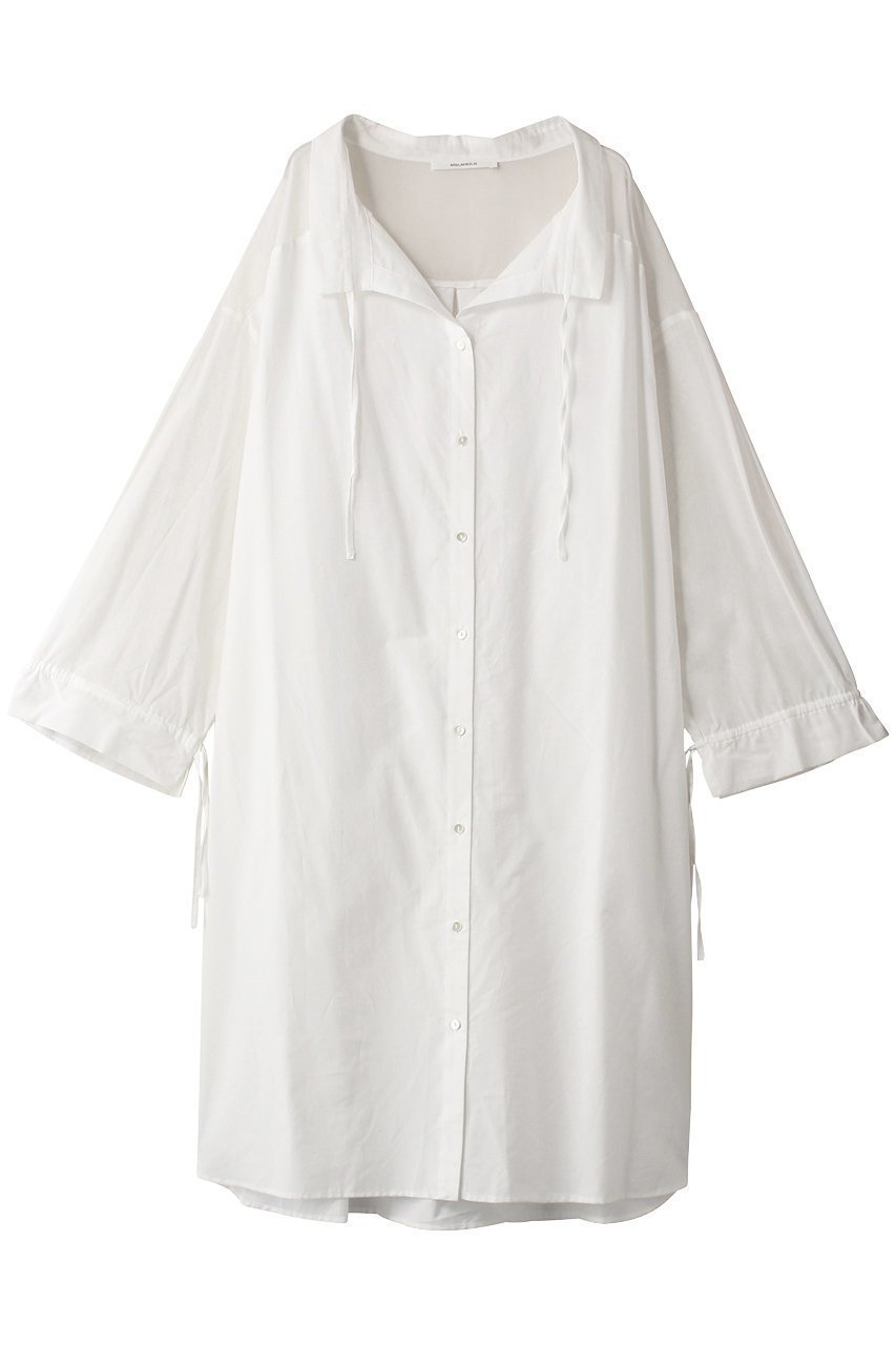 【ミディウミソリッド/MIDIUMISOLID】のsheer switching shirt OP ワンピース 人気、トレンドファッション・服の通販 founy(ファニー) 　ファッション　Fashion　レディースファッション　WOMEN　ワンピース　Dress　チュニック　Tunic　サンダル　Sandals　シアー　Sheer　シューズ　Shoes　スリーブ　Sleeve　チュニック　Tunic　フラット　Flat　 other-1|ID: prp329100003985186 ipo3291000000029988373