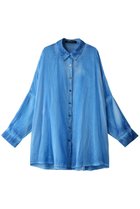 【ミズイロ インド/mizuiro ind】のpigmented die wide shirt tunic チュニック blue|ID:prp329100003986213