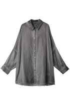【ミズイロ インド/mizuiro ind】のpigmented die wide shirt tunic チュニック gray|ID: prp329100003986213 ipo3291000000026303214