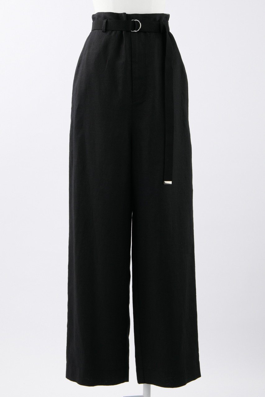 【エンフォルド/ENFOLD】のSoft Linen ベルトワイド TR/トラウザー・パンツ インテリア・キッズ・メンズ・レディースファッション・服の通販 founy(ファウニー) 　ファッション　Fashion　レディースファッション　Fashion for Women　パンツ　Pants & Trousers　ベルト&ウエストマーク　Belts & Waist Accessories　ストレート　Straight, Straight Cut　メンズ　Men's, Menswear　リネン　Linen, Linen Fabric　リラックス　Relax, Relaxed Fit　ワイド　Wide, Wide Fit　ブラック|ID: prp329100003987983 ipo3291000000036867383