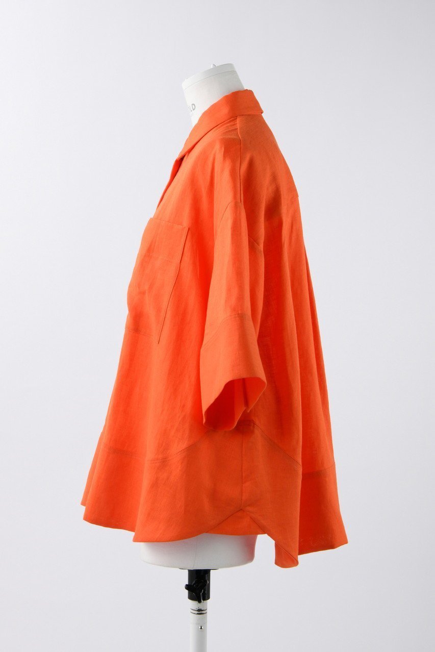 【エンフォルド/ENFOLD】のSoft Linen 立体5分袖 SH/シャツ 人気、トレンドファッション・服の通販 founy(ファニー) 　ファッション　Fashion　レディースファッション　Fashion for Women　トップス・カットソー　Cut & Sew Tops　シャツ・ブラウス・オフィスカジュアル　Elegant Blouses & Button-Ups　ショート　Short, Short Length　スリーブ　Sleeve, Long Sleeve / Short Sleeve　リネン　Linen, Linen Fabric　other-2|ID: prp329100003987984 ipo3291000000032909103