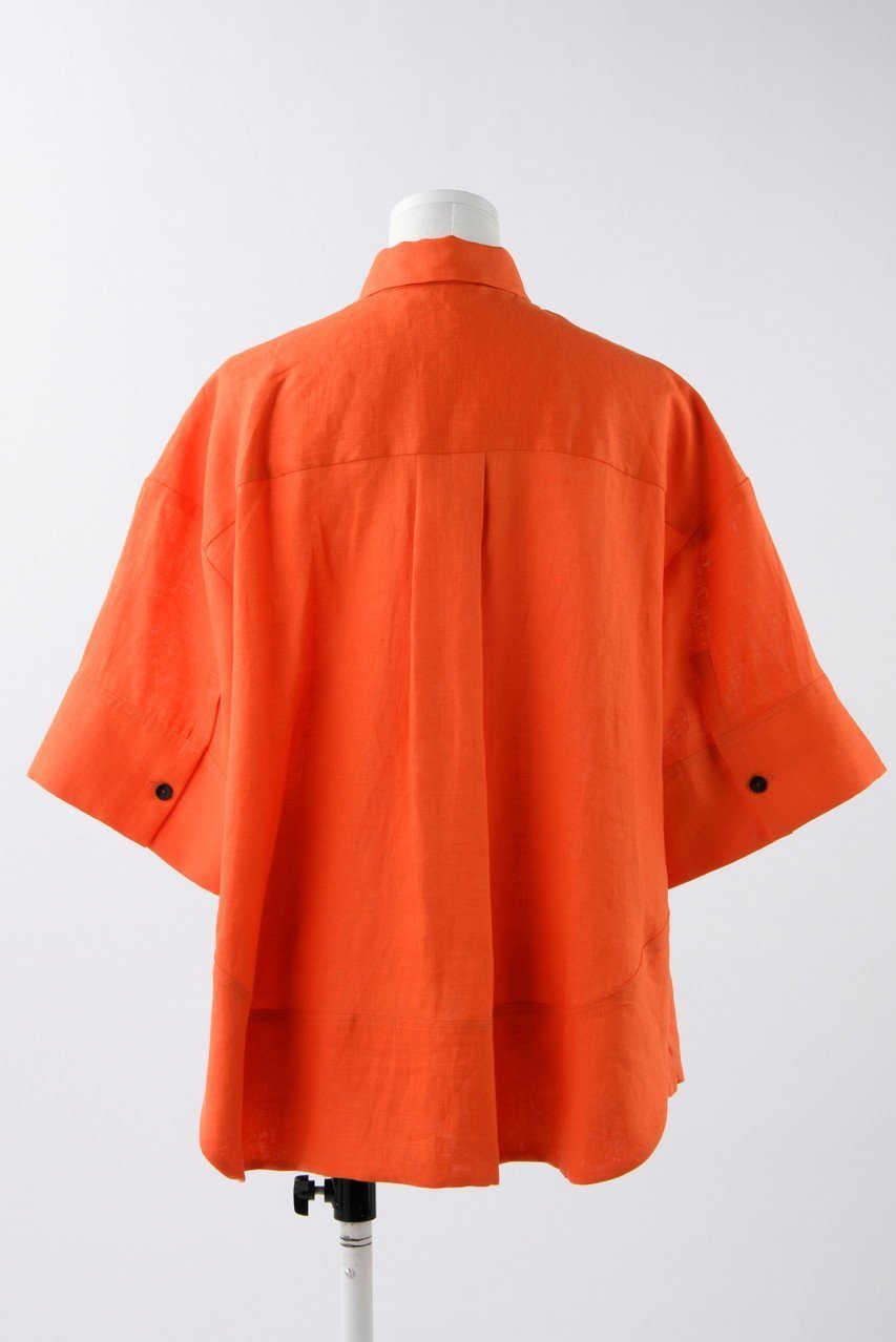 【エンフォルド/ENFOLD】のSoft Linen 立体5分袖 SH/シャツ 人気、トレンドファッション・服の通販 founy(ファニー) 　ファッション　Fashion　レディースファッション　Fashion for Women　トップス・カットソー　Cut & Sew Tops　シャツ・ブラウス・オフィスカジュアル　Elegant Blouses & Button-Ups　ショート　Short, Short Length　スリーブ　Sleeve, Long Sleeve / Short Sleeve　リネン　Linen, Linen Fabric　other-3|ID: prp329100003987984 ipo3291000000032909106