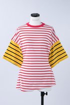 【ナゴンスタンス/nagonstans】のMix Border Shape Loose T/SH Tシャツ Chili|ID: prp329100003988002 ipo3291000000036149592
