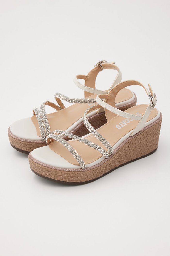 【スタッカート/STACCATO】のプルスコードストラップウェッジヒールサンダル インテリア・キッズ・メンズ・レディースファッション・服の通販 founy(ファニー) https://founy.com/ ファッション Fashion レディースファッション WOMEN サンダル Sandals ジュエリー Jewelry ストーン Stone 人気 Popularity 厚底 Platforms 夏 Summer 軽量 Lightweight |ID: prp329100003988013 ipo3291000000031804151