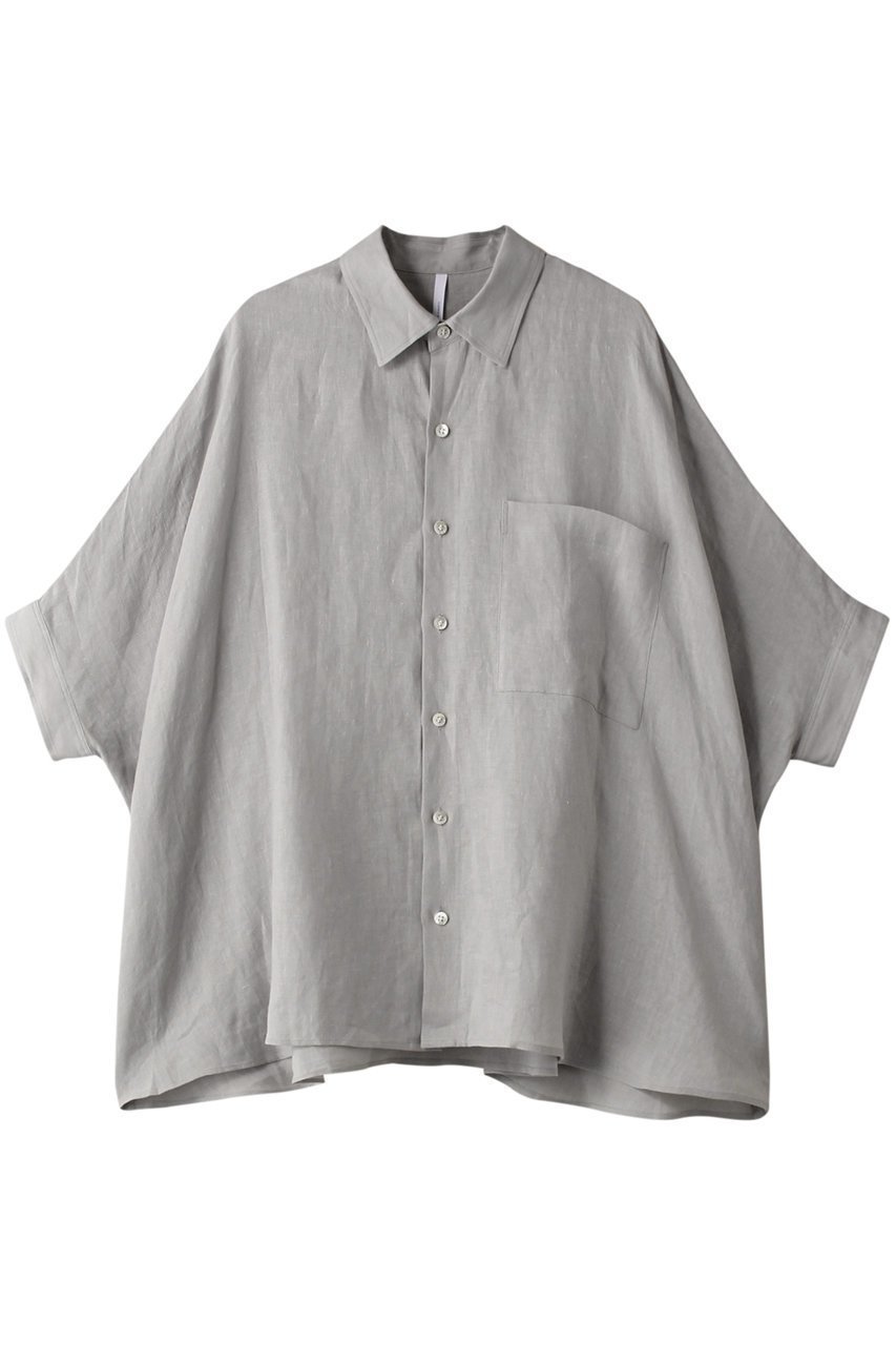 【アッパー ハイツ/upper hights】のTHE MILLY LINEN ハーフスリーブシャツ インテリア・キッズ・メンズ・レディースファッション・服の通販 founy(ファニー) 　ファッション　Fashion　レディースファッション　WOMEN　トップス・カットソー　Tops/Tshirt　シャツ/ブラウス　Shirts/Blouses　ショート　Short　スリーブ　Sleeve　リネン　Linen　羽織　Haori　LIGHT GREY|ID: prp329100003988027 ipo3291000000026322688