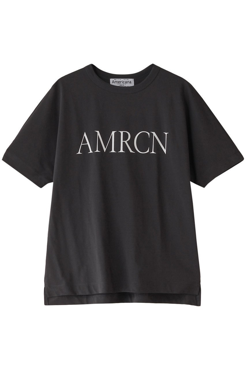 【アメリカーナ/Americana】のインド超長綿天竺 プリントTシャツ インテリア・キッズ・メンズ・レディースファッション・服の通販 founy(ファニー) 　ファッション　Fashion　レディースファッション　WOMEN　トップス・カットソー　Tops/Tshirt　シャツ/ブラウス　Shirts/Blouses　ロング / Tシャツ　T-Shirts　カットソー　Cut and Sewn　インド　India　ショート　Short　スリーブ　Sleeve　センター　Center　デニム　Denim　プリント　Print　ベーシック　Basic　エレガント 上品　Elegant　スミクロ|ID: prp329100003988040 ipo3291000000026322731