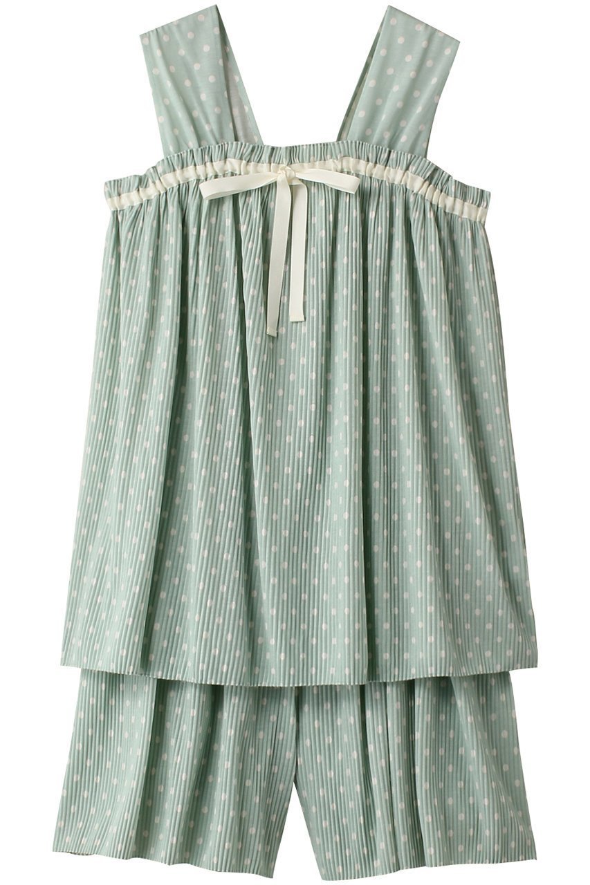 【キッドブルー/KID BLUE】のEC店舗限定プリーツドットPtパジャマ インテリア・キッズ・メンズ・レディースファッション・服の通販 founy(ファニー) 　ファッション　Fashion　レディースファッション　Fashion for Women　サマー　Summer, Summer Style　ショート　Short, Short Length　ドット　Polka Dot, Dot Pattern　ノースリーブ　Sleeveless, No-Sleeve　パジャマ　Pajamas, Sleepwear　プリント　Print, Printed Pattern　プリーツ　Pleats, Pleated　ユーカリ|ID: prp329100003988756 ipo3291000000032835119