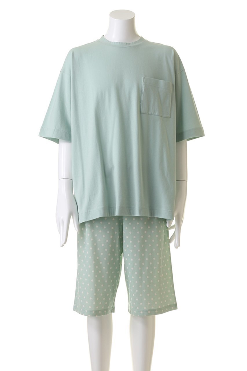 【キッドブルー/KID BLUE / MEN】の【MEN】24ドットPtパジャマ 人気、トレンドファッション・服の通販 founy(ファニー) 　ファッション　Fashion　メンズファッション　Fashion for Men　おすすめ　Recommended / Our Picks　シンプル　Simple, Minimal　ドット　Polka Dot, Dot Pattern　パジャマ　Pajamas, Sleepwear　ボトム　Bottoms, Lower Wear　半袖　Short Sleeve, Half Sleeve　無地　Plain, Solid Color　other-2|ID: prp329100003988757 ipo3291000000032835127