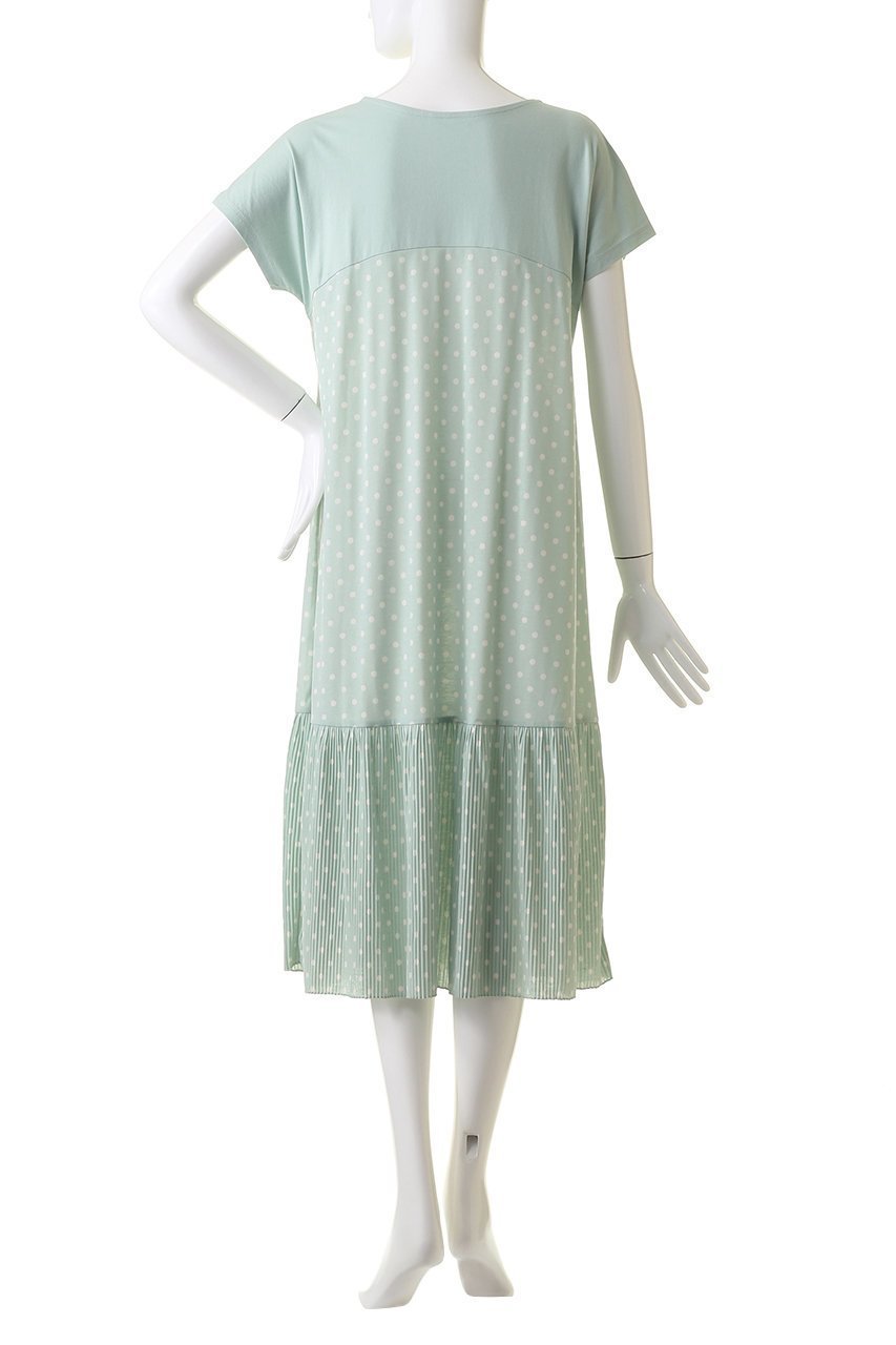 【キッドブルー/KID BLUE】のプリーツドットPtナイティ 人気、トレンドファッション・服の通販 founy(ファニー) 　ファッション　Fashion　レディースファッション　Fashion for Women　ショート　Short, Short Length　スリーブ　Sleeve, Long Sleeve / Short Sleeve　ドット　Polka Dot, Dot Pattern　パジャマ　Pajamas, Sleepwear　フェミニン　Feminine, Girly　プリーツ　Pleats, Pleated　リラックス　Relax, Relaxed Fit　無地　Plain, Solid Color　other-4|ID: prp329100003988758 ipo3291000000032835137