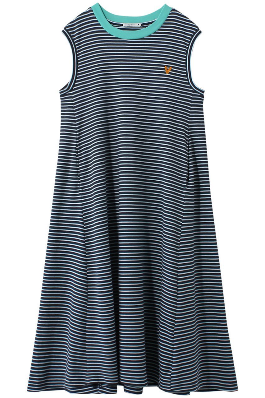 【ミナ ペルホネン/mina perhonen / KIDS】の【KIDS】horisontti ワンピース ネイビー 150/12Y インテリア・キッズ・メンズ・レディースファッション・服の通販 founy(ファニー) 　ファッション　Fashion　キッズファッション　Fashion for Kids　ワンピース　Dresses　なめらか　Smooth, Silky Texture　ノースリーブ　Sleeveless, No-Sleeve　フレア　Flare, Flared　ボーダー　Border, Stripe　ポケット　Pocket, Pocket Detail　夏　Summer　ネイビー|ID: prp329100003988786 ipo3291000000036236070