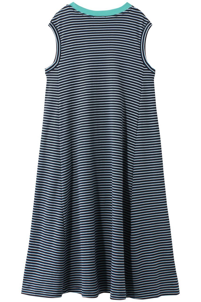 【ミナ ペルホネン/mina perhonen / KIDS】の【KIDS】horisontti ワンピース ネイビー 150/12Y 人気、トレンドファッション・服の通販 founy(ファニー) 　ファッション　Fashion　キッズファッション　Fashion for Kids　ワンピース　Dresses　なめらか　Smooth, Silky Texture　ノースリーブ　Sleeveless, No-Sleeve　フレア　Flare, Flared　ボーダー　Border, Stripe　ポケット　Pocket, Pocket Detail　夏　Summer　other-2|ID: prp329100003988786 ipo3291000000036236072