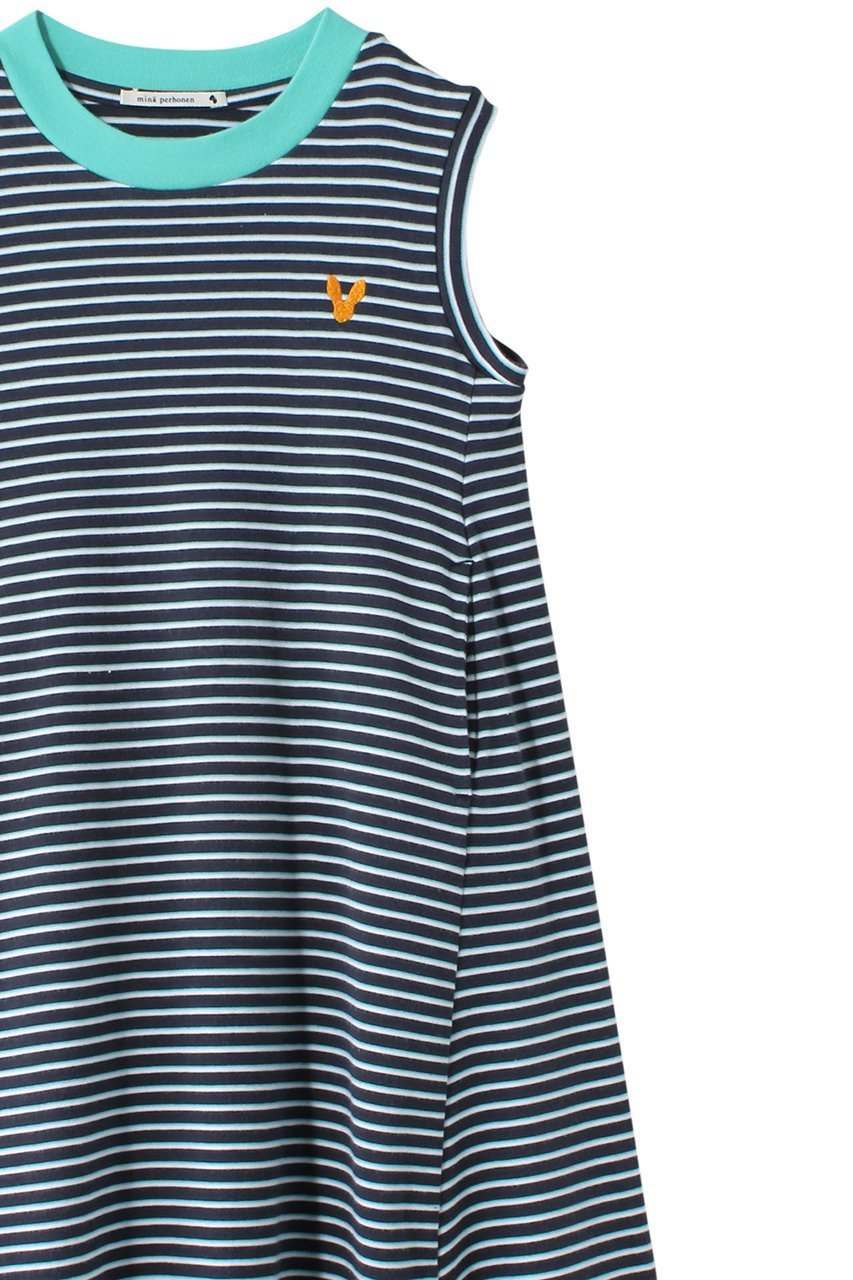 【ミナ ペルホネン/mina perhonen / KIDS】の【KIDS】horisontti ワンピース ネイビー 130/8Y 人気、トレンドファッション・服の通販 founy(ファニー) ファッション Fashion キッズファッション Fashion for Kids ワンピース Dresses なめらか Smooth, Silky Texture ノースリーブ Sleeveless, No-Sleeve フレア Flare, Flared ボーダー Border, Stripe 夏 Summer other-3|ID: prp329100003988788 ipo3291000000036236791