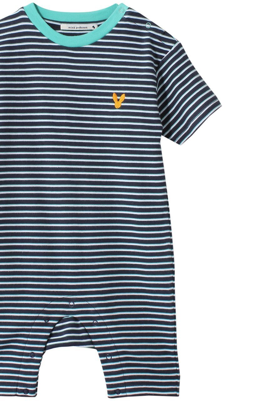 【ミナ ペルホネン/mina perhonen / KIDS】の【BABY】horisontti ロンパース ネイビー 80/18M 人気、トレンドファッション・服の通販 founy(ファニー) 　ファッション　Fashion　キッズファッション　Fashion for Kids　なめらか　Smooth, Silky Texture　ベビー　Baby, Babywear　ロンパース　Romper, Jumpsuit　ワンポイント　One Point, Statement Accent　半袖　Short Sleeve, Half Sleeve　夏　Summer　other-3|ID: prp329100003988790 ipo3291000000036236800
