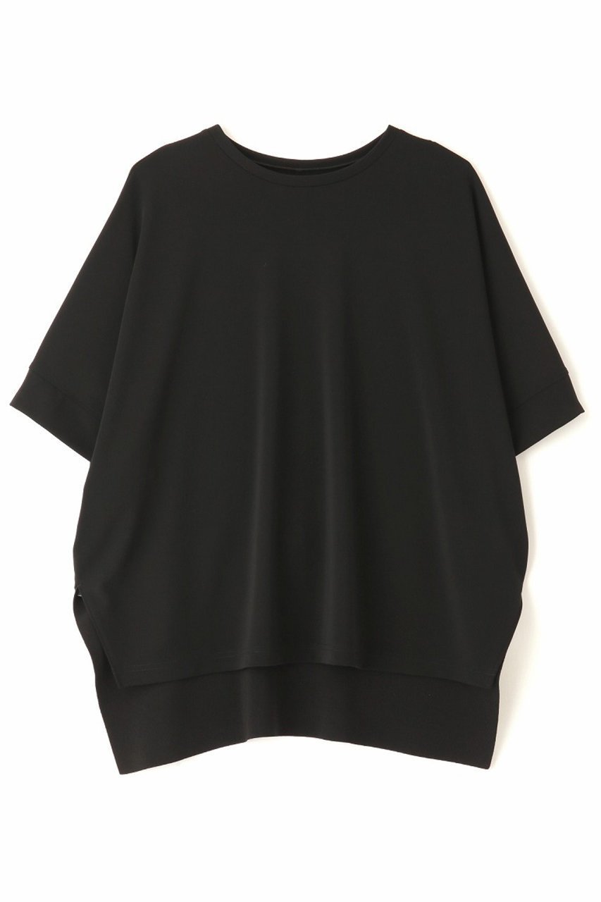 【アドーア/ADORE】のマットポンチカットソー インテリア・キッズ・メンズ・レディースファッション・服の通販 founy(ファニー) 　ファッション　Fashion　レディースファッション　Fashion for Women　トップス・カットソー　Cut & Sew Tops　シャツ・ブラウス・オフィスカジュアル　Elegant Blouses & Button-Ups　ロングTシャツ・Tシャツ　Longline T-Shirts & Tees　カットソー・ベーシックTシャツ　Cut-and-Sewn Tops / Stretch Tees & Basics　おすすめ　Recommended / Our Picks　カットソー　Cut and Sewn Top　サークル　Circle, Round Design　ショート　Short, Short Length　スリーブ　Sleeve, Long Sleeve / Short Sleeve　フォルム　Silhouette, Form　リブニット　Rib Knit, Ribbed Knit　エレガント 上品　Elegant　ブラック|ID: prp329100003988808 ipo3291000000035933593