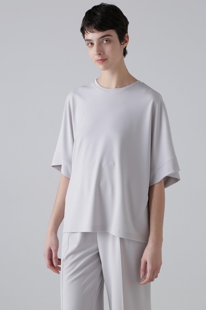 【アドーア/ADORE】のマットポンチカットソー 人気、トレンドファッション・服の通販 founy(ファニー) 　ファッション　Fashion　レディースファッション　Fashion for Women　トップス・カットソー　Cut & Sew Tops　シャツ・ブラウス・オフィスカジュアル　Elegant Blouses & Button-Ups　ロングTシャツ・Tシャツ　Longline T-Shirts & Tees　カットソー・ベーシックTシャツ　Cut-and-Sewn Tops / Stretch Tees & Basics　おすすめ　Recommended / Our Picks　カットソー　Cut and Sewn Top　サークル　Circle, Round Design　ショート　Short, Short Length　スリーブ　Sleeve, Long Sleeve / Short Sleeve　フォルム　Silhouette, Form　リブニット　Rib Knit, Ribbed Knit　エレガント 上品　Elegant　other-2|ID: prp329100003988808 ipo3291000000036216953