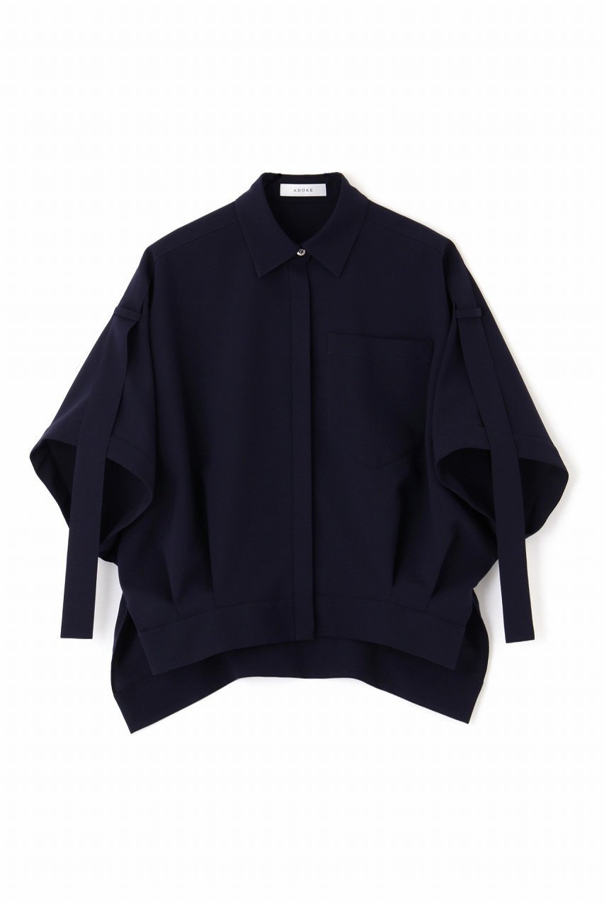 【アドーア/ADORE】のドライライトブラウス インテリア・キッズ・メンズ・レディースファッション・服の通販 founy(ファニー) 　ファッション　Fashion　レディースファッション　Fashion for Women　トップス・カットソー　Cut & Sew Tops　シャツ・ブラウス・オフィスカジュアル　Elegant Blouses & Button-Ups　おすすめ　Recommended / Our Picks　ショート　Short, Short Length　スリーブ　Sleeve, Long Sleeve / Short Sleeve　セットアップ　Set-Up, Coordinated Outfit　ネイビー|ID: prp329100003988813 ipo3291000000032906832