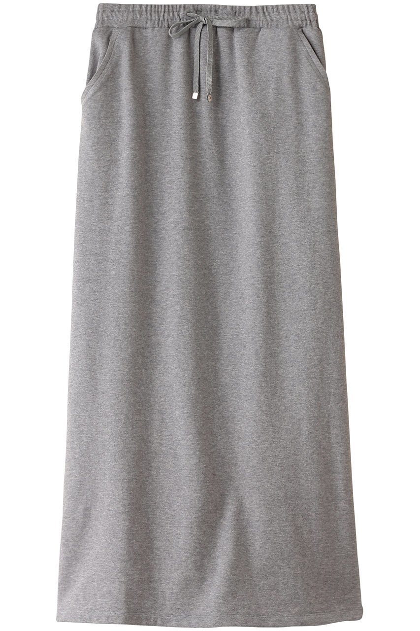 【エリオポール/heliopole】のIラインスウェットスカート インテリア・キッズ・メンズ・レディースファッション・服の通販 founy(ファニー) 　ファッション　Fashion　レディースファッション　Fashion for Women　スカート　Skirts　ロングスカート　Long Skirts / Maxi & Midi Skirts　おすすめ　Recommended / Our Picks　ストレッチ　Stretch, Stretchy Fabric　スリット　Slit, Slit Detail　ドローコード　Drawcord, Drawstring Cord　リラックス　Relax, Relaxed Fit　ループ　Loop, Loop Knit　ロング　Long, Long-Length　人気　Popular, Best Seller　ライトグレー|ID: prp329100003988827 ipo3291000000035509509