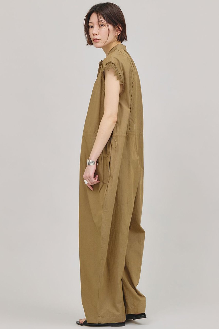 【カレンソロジー/Curensology】のコットンレースオールインワン 人気、トレンドファッション・服の通販 founy(ファニー) 　ファッション　Fashion　レディースファッション　Fashion for Women　パンツ　Pants & Trousers　アクセサリー　Fashion Accessories　インド　Indian Textile　ケミカル　Chemical, Chemical Wash　スタンド　Stand Collar, Upright Stand　ブラウジング　Blouson Silhouette, Cinched Waist　ヨーク　Yoke, Yoke Design　リラックス　Relax, Relaxed Fit　レース　Lace, Lace Fabric　夏　Summer　other-4|ID: prp329100003988828 ipo3291000000033654929