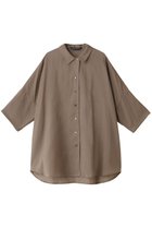 【ミズイロ インド/mizuiro ind】のhalf slv wide shirt シャツ brown|ID:prp329100003988838