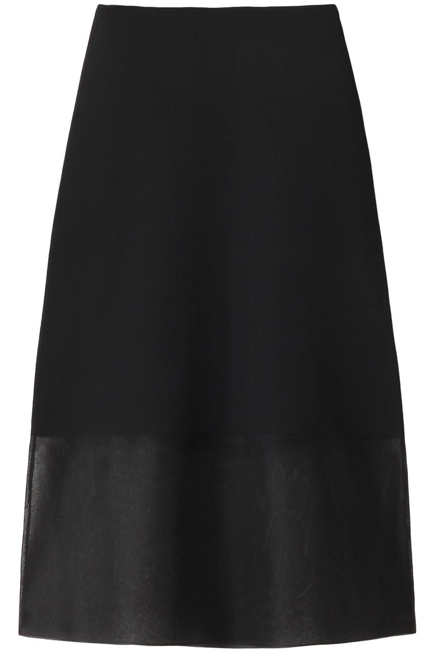 【ランバン オン ブルー/LANVIN en Bleu】のシアーヘムニットタイトスカート インテリア・キッズ・メンズ・レディースファッション・服の通販 founy(ファニー) 　ファッション　Fashion　レディースファッション　WOMEN　スカート　Skirt　ロングスカート　Long Skirt　シアー　Sheer　ロング　Long　エレガント 上品　Elegant　NEW・新作・新着・新入荷　New Arrivals　ブラック|ID: prp329100003990595 ipo3291000000026358727