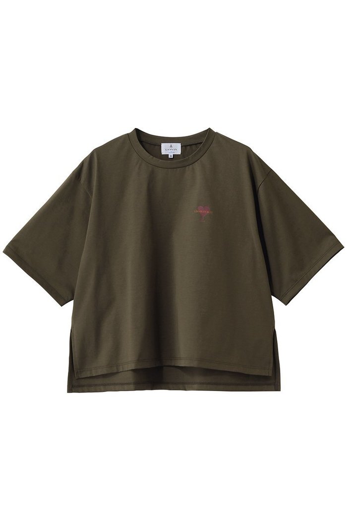 【ランバン オン ブルー/LANVIN en Bleu】のワンポイントロゴTシャツ インテリア・キッズ・メンズ・レディースファッション・服の通販 founy(ファウニー) https://founy.com/ ファッション Fashion レディースファッション Fashion for Women トップス・カットソー Cut & Sew Tops シャツ・ブラウス・オフィスカジュアル Elegant Blouses & Button-Ups ロングTシャツ・Tシャツ Longline T-Shirts & Tees カットソー・ベーシックTシャツ Cut-and-Sewn Tops / Stretch Tees & Basics ショート Short, Short Length スラックス Slacks, Dress Pants スリーブ Sleeve, Long Sleeve / Short Sleeve デニム Denim, Jeans Material バランス Balance, Style Balance プリント Print, Printed Pattern ワンポイント One Point, Statement Accent |ID: prp329100003990626 ipo3291000000037021534
