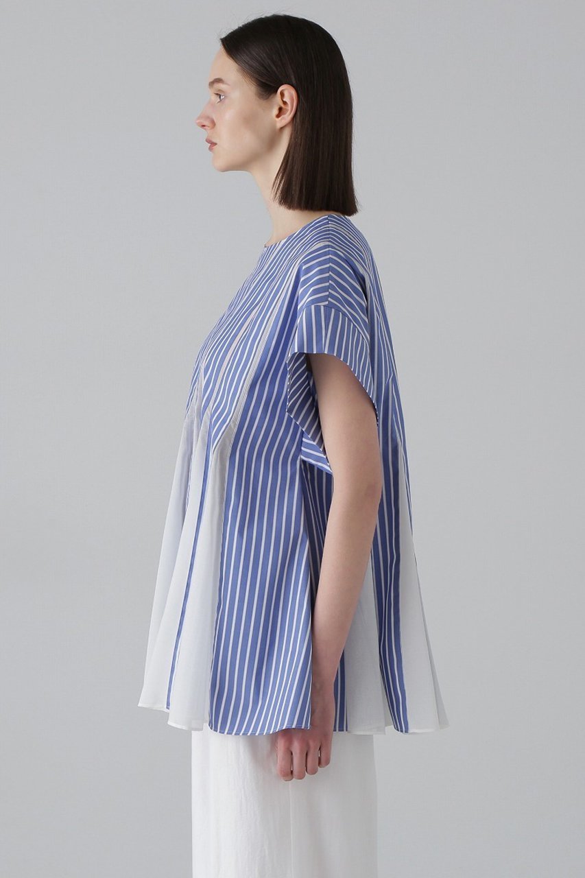 【アドーア/ADORE】のクリアストライプブラウス 大人の最旬トレンドファッション＆コーディネート founy(ファウニー) 　ファッション　Fashion　レディースファッション　Fashion for Women　トップス・カットソー　Cut & Sew Tops　シャツ・ブラウス・オフィスカジュアル　Elegant Blouses & Button-Ups　シアー　Sheer, See-Through　ショート　Short, Short Length　シンプル　Simple, Minimal　ストライプ　Stripe, Striped Pattern　スリーブ　Sleeve, Long Sleeve / Short Sleeve　フォルム　Silhouette, Form　フレア　Flare, Flared　ボトム　Bottoms, Lower Wear　夏　Summer　春　Spring　S/S・春夏　SS, Spring/Summer, Warm Season　other-2|ID: prp329100003990645 ipo3291000000036738289