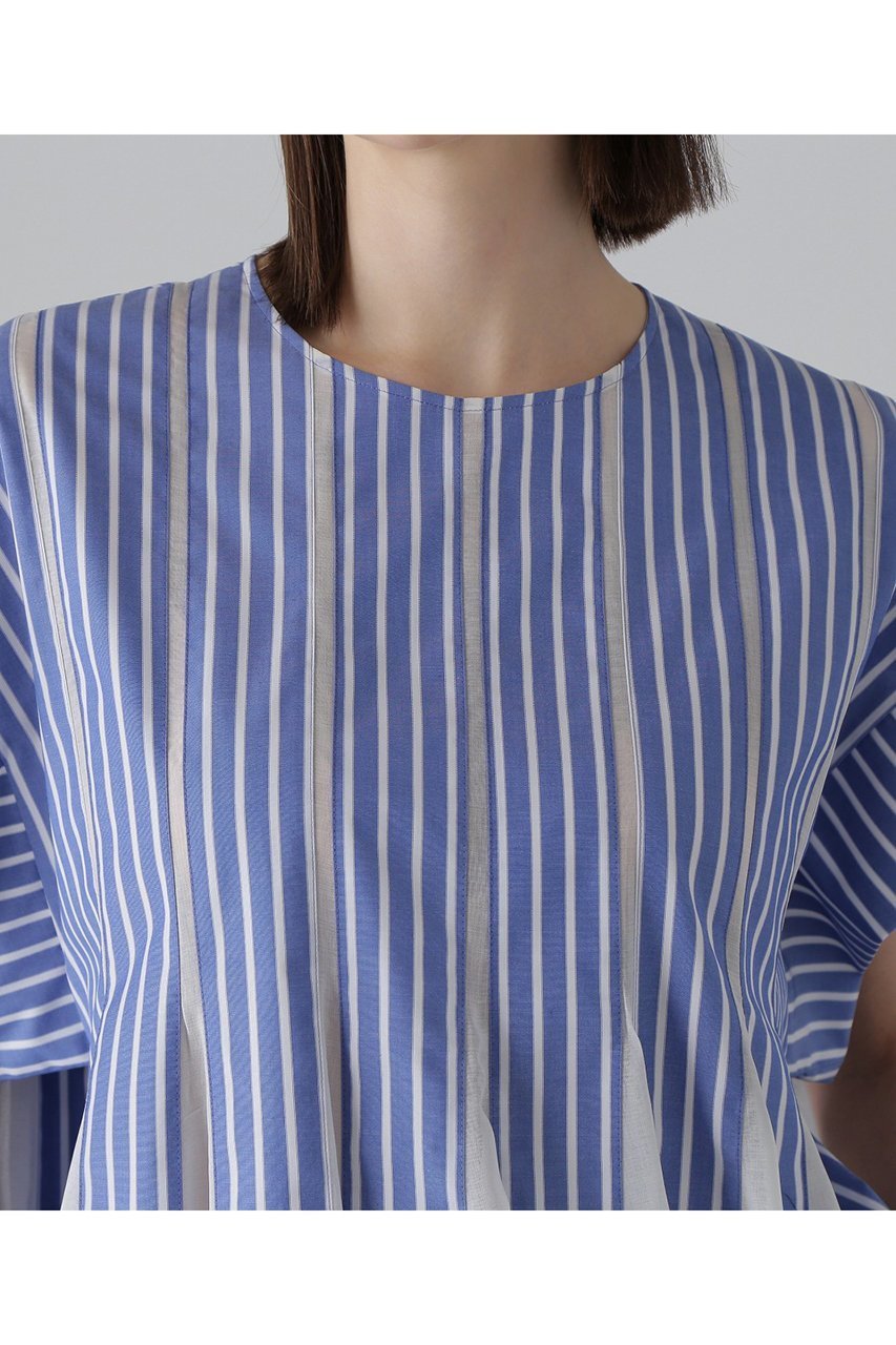 【アドーア/ADORE】のクリアストライプブラウス 大人の最旬トレンドファッション＆コーディネート founy(ファウニー) 　ファッション　Fashion　レディースファッション　Fashion for Women　トップス・カットソー　Cut & Sew Tops　シャツ・ブラウス・オフィスカジュアル　Elegant Blouses & Button-Ups　シアー　Sheer, See-Through　ショート　Short, Short Length　シンプル　Simple, Minimal　ストライプ　Stripe, Striped Pattern　スリーブ　Sleeve, Long Sleeve / Short Sleeve　フォルム　Silhouette, Form　フレア　Flare, Flared　ボトム　Bottoms, Lower Wear　夏　Summer　春　Spring　S/S・春夏　SS, Spring/Summer, Warm Season　other-4|ID: prp329100003990645 ipo3291000000036738291