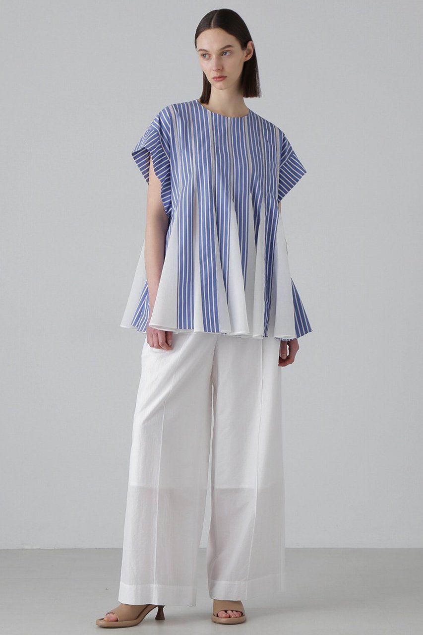【アドーア/ADORE】のクリアストライプブラウス 大人の最旬トレンドファッション＆コーディネート founy(ファウニー) 　ファッション　Fashion　レディースファッション　Fashion for Women　トップス・カットソー　Cut & Sew Tops　シャツ・ブラウス・オフィスカジュアル　Elegant Blouses & Button-Ups　シアー　Sheer, See-Through　ショート　Short, Short Length　シンプル　Simple, Minimal　ストライプ　Stripe, Striped Pattern　スリーブ　Sleeve, Long Sleeve / Short Sleeve　フォルム　Silhouette, Form　フレア　Flare, Flared　ボトム　Bottoms, Lower Wear　夏　Summer　春　Spring　S/S・春夏　SS, Spring/Summer, Warm Season　other-8|ID: prp329100003990645 ipo3291000000036738298