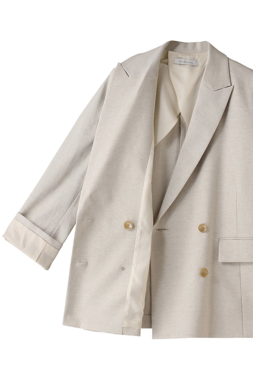 【コルピエロ/Col Pierrot】のドライオックスダブルジャケット 人気、トレンドファッション・服の通販 founy(ファニー) 　ファッション　Fashion　レディースファッション　Fashion for Women　アウター　Coat / Outerwear Collection　レディースジャケット・軽アウター　Jackets　ジャケット　Jacket, Outerwear　セットアップ　Set-Up, Coordinated Outfit　ポケット　Pocket, Pocket Detail　リネン　Linen, Linen Fabric　夏　Summer　春　Spring　S/S・春夏　SS, Spring/Summer, Warm Season　other-6|ID: prp329100003991879 ipo3291000000036223516
