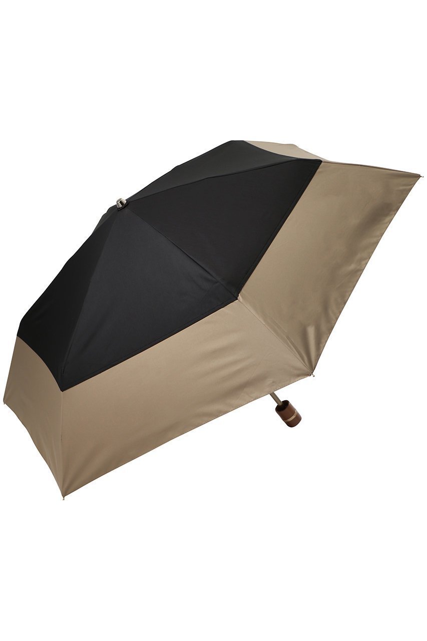【グレイシー/Gracy】の晴雨兼用楽ミニ傘 Tender bicolor インテリア・キッズ・メンズ・レディースファッション・服の通販 founy(ファニー) 　ファッション　Fashion　レディースファッション　Fashion for Women　レイングッズ・傘・晴雨兼用傘　Umbrellas & Rain Gear　ウッド　Wooden Design　エレガント 上品　Elegant　コンパクト　Compact, Small Size　ハンカチ　Handkerchief, Hanky　ポーチ　Pouch, Small Case　傘　Umbrella, Parasol　日傘　Parasol, UV Umbrella　時計　Watch, Wristwatch　ブラック×オーク|ID: prp329100003991927 ipo3291000000032841021