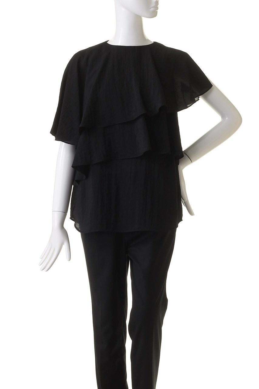 【デパリエ/DEPAREILLE】のフレアブラウス 人気、トレンドファッション・服の通販 founy(ファニー) 　ファッション　Fashion　レディースファッション　Fashion for Women　トップス・カットソー　Cut & Sew Tops　シャツ・ブラウス・オフィスカジュアル　Elegant Blouses & Button-Ups　おすすめ　Recommended / Our Picks　シアー　Sheer, See-Through　ショート　Short, Short Length　スリーブ　Sleeve, Long Sleeve / Short Sleeve　ティアード　Tiered, Tiered Style　フレア　Flare, Flared　ラッフル　Ruffle, Frill　other-2|ID: prp329100003991928 ipo3291000000032890275