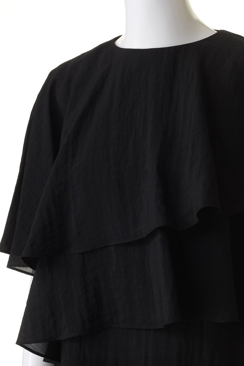 【デパリエ/DEPAREILLE】のフレアブラウス 人気、トレンドファッション・服の通販 founy(ファニー) 　ファッション　Fashion　レディースファッション　Fashion for Women　トップス・カットソー　Cut & Sew Tops　シャツ・ブラウス・オフィスカジュアル　Elegant Blouses & Button-Ups　おすすめ　Recommended / Our Picks　シアー　Sheer, See-Through　ショート　Short, Short Length　スリーブ　Sleeve, Long Sleeve / Short Sleeve　ティアード　Tiered, Tiered Style　フレア　Flare, Flared　ラッフル　Ruffle, Frill　other-5|ID: prp329100003991928 ipo3291000000032890284