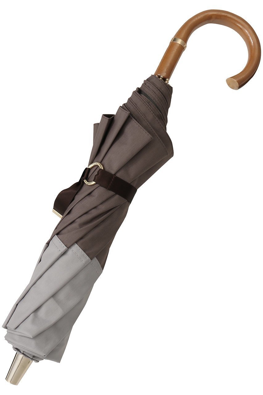 【グレイシー/Gracy】のTender bicolor 晴雨兼用日傘 2段折りたたみ傘 人気、トレンドファッション・服の通販 founy(ファニー) 　ファッション　Fashion　レディースファッション　Fashion for Women　レイングッズ・傘・晴雨兼用傘　Umbrellas & Rain Gear　ウッド　Wooden Design　コンパクト　Compact, Small Size　シンプル　Simple, Minimal　ハンカチ　Handkerchief, Hanky　エレガント 上品　Elegant　傘　Umbrella, Parasol　日傘　Parasol, UV Umbrella　時計　Watch, Wristwatch　other-2|ID: prp329100003993840 ipo3291000000034220189