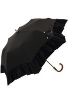 【グレイシー/Gracy】のPeplum Frill 晴雨兼用日傘 2段折りたたみ傘 ブラック|ID:prp329100003993850