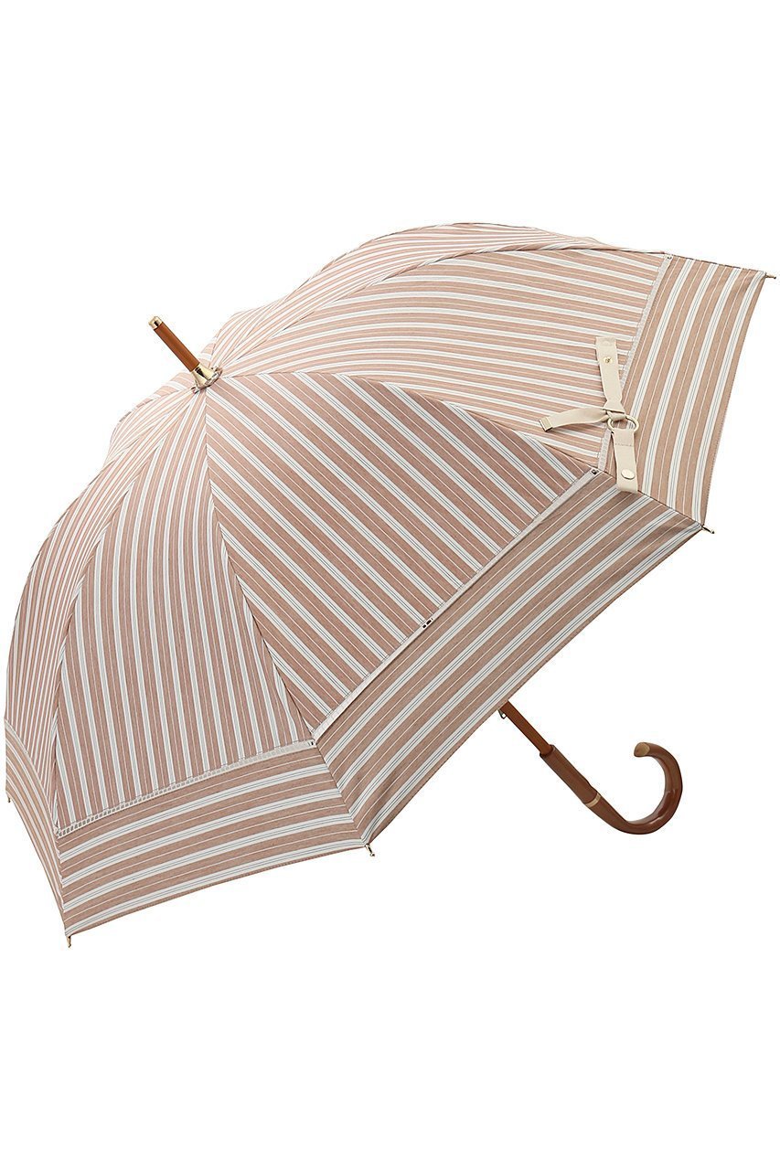 【グレイシー/Gracy】のShirts stripe 晴雨兼用日傘 ショート長傘 インテリア・キッズ・メンズ・レディースファッション・服の通販 founy(ファニー) 　ファッション　Fashion　レディースファッション　Fashion for Women　トップス・カットソー　Cut & Sew Tops　シャツ・ブラウス・オフィスカジュアル　Elegant Blouses & Button-Ups　レイングッズ・傘・晴雨兼用傘　Umbrellas & Rain Gear　ウッド　Wooden Design　ショート　Short, Short Length　ストライプ　Stripe, Striped Pattern　ハンカチ　Handkerchief, Hanky　傘　Umbrella, Parasol　日傘　Parasol, UV Umbrella　時計　Watch, Wristwatch　タン|ID: prp329100003993857 ipo3291000000032845952
