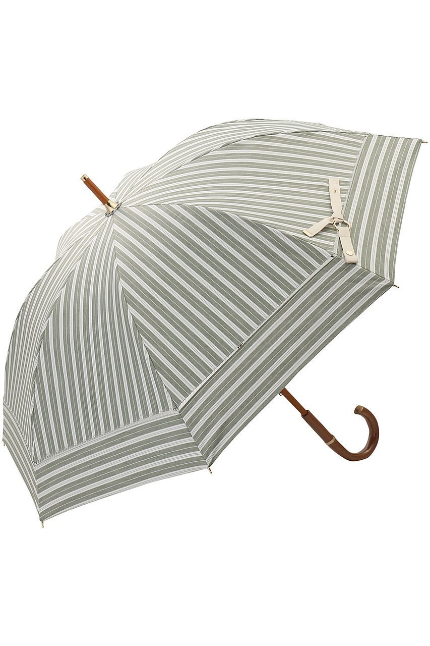 【グレイシー/Gracy】のShirts stripe 晴雨兼用日傘 ショート長傘 インテリア・キッズ・メンズ・レディースファッション・服の通販 founy(ファニー) 　ファッション　Fashion　レディースファッション　Fashion for Women　トップス・カットソー　Cut & Sew Tops　シャツ・ブラウス・オフィスカジュアル　Elegant Blouses & Button-Ups　レイングッズ・傘・晴雨兼用傘　Umbrellas & Rain Gear　ウッド　Wooden Design　ショート　Short, Short Length　ストライプ　Stripe, Striped Pattern　ハンカチ　Handkerchief, Hanky　傘　Umbrella, Parasol　日傘　Parasol, UV Umbrella　時計　Watch, Wristwatch　セージ|ID: prp329100003993857 ipo3291000000032845964