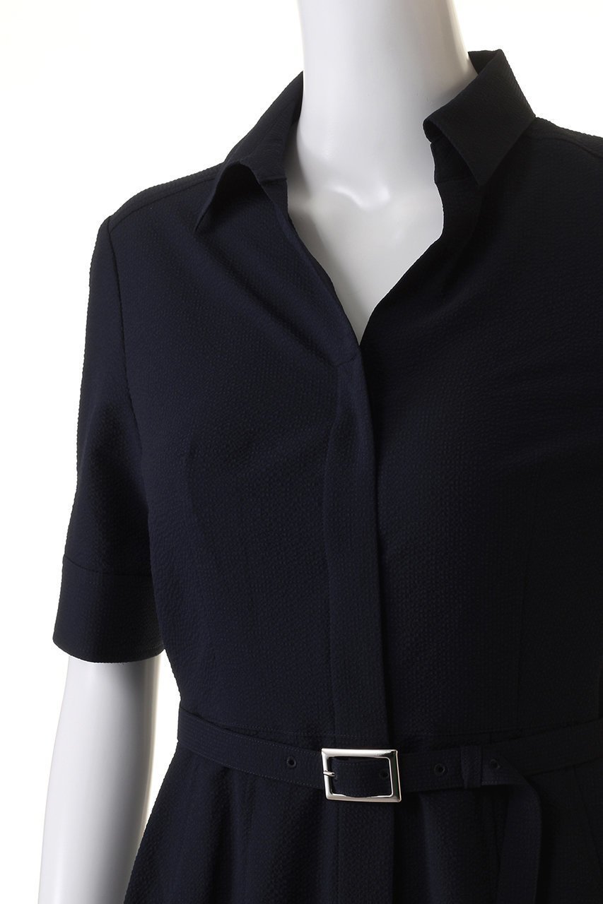 【アルアバイル/allureville】のサッカースキッパーシャツワンピース 人気、トレンドファッション・服の通販 founy(ファニー) 　ファッション　Fashion　レディースファッション　Fashion for Women　ワンピース　Dresses　シャツワンピース / 1枚で着映えコーデ　Shirt Dresses　チュニック　Tunic Tops & Dresses　コンパクト　Compact, Small Size　サッカー　Seersucker, Summer Fabric　スキッパー　Skipper, Open Collar　チュニック　Tunic, Long Top　バランス　Balance, Style Balance　フィット　Fit, Slim Fit　フレア　Flare, Flared　ロング　Long, Long-Length　エレガント 上品　Elegant　吸水　Absorbent, Quick-Dry　other-5|ID: prp329100003995118 ipo3291000000032898235