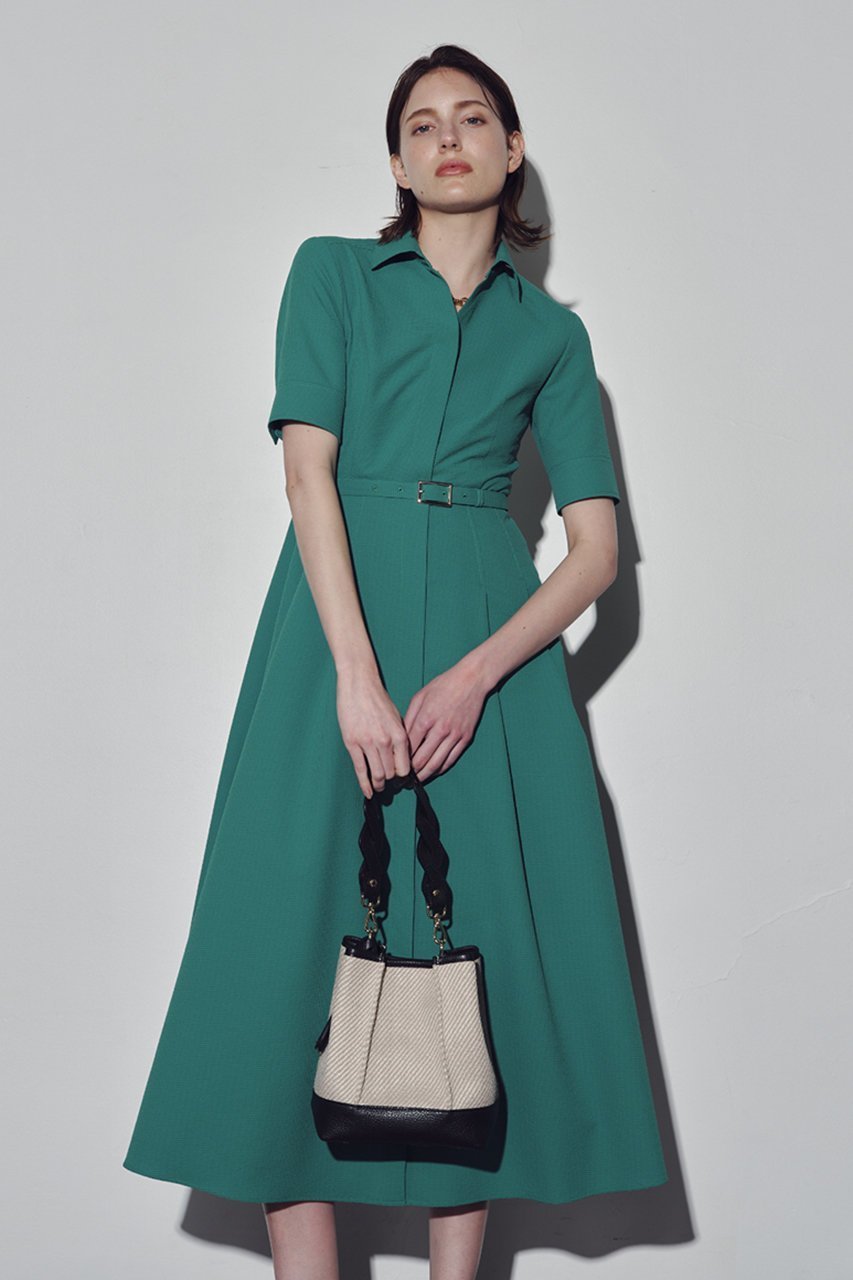 【アルアバイル/allureville】のサッカースキッパーシャツワンピース 人気、トレンドファッション・服の通販 founy(ファニー) 　ファッション　Fashion　レディースファッション　Fashion for Women　ワンピース　Dresses　シャツワンピース / 1枚で着映えコーデ　Shirt Dresses　チュニック　Tunic Tops & Dresses　コンパクト　Compact, Small Size　サッカー　Seersucker, Summer Fabric　スキッパー　Skipper, Open Collar　チュニック　Tunic, Long Top　バランス　Balance, Style Balance　フィット　Fit, Slim Fit　フレア　Flare, Flared　ロング　Long, Long-Length　エレガント 上品　Elegant　吸水　Absorbent, Quick-Dry　other-6|ID: prp329100003995118 ipo3291000000032898238
