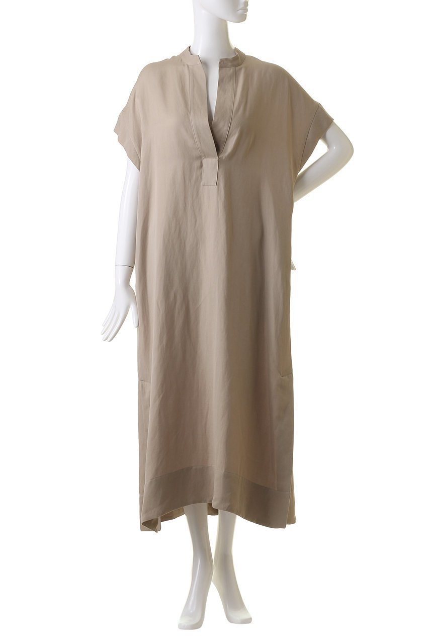 【プルミエ アロンディスモン/1er Arrondissement】のテンセルリネンカフタンワンピース 人気、トレンドファッション・服の通販 founy(ファニー) 　ファッション　Fashion　レディースファッション　Fashion for Women　ワンピース　Dresses　チュニック　Tunic Tops & Dresses　スキッパー　Skipper, Open Collar　チュニック　Tunic, Long Top　ミックス　Mix, Mixed Style　リネン　Linen, Linen Fabric　ロング　Long, Long-Length　エレガント 上品　Elegant　other-6|ID: prp329100003995134 ipo3291000000035645662