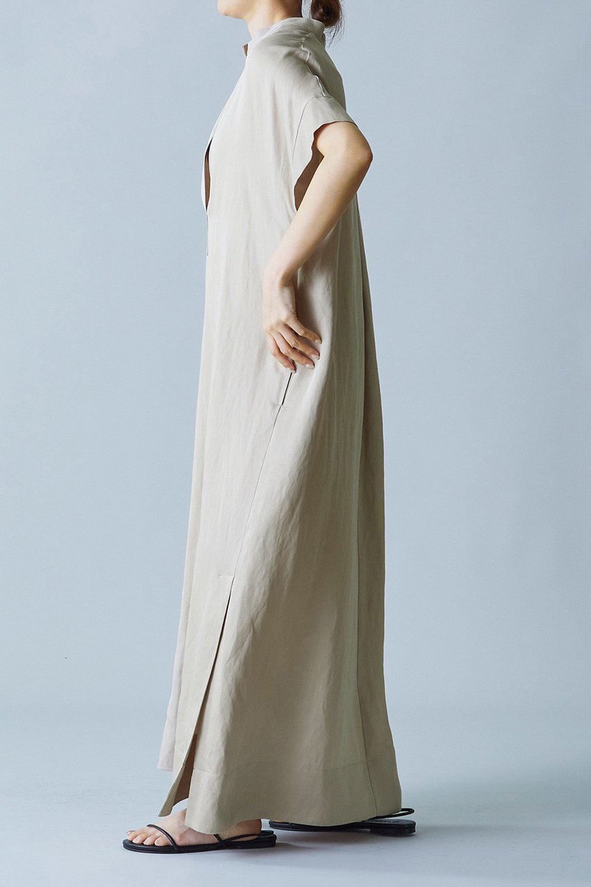 【プルミエ アロンディスモン/1er Arrondissement】のテンセルリネンカフタンワンピース 人気、トレンドファッション・服の通販 founy(ファニー) 　ファッション　Fashion　レディースファッション　Fashion for Women　ワンピース　Dresses　チュニック　Tunic Tops & Dresses　スキッパー　Skipper, Open Collar　チュニック　Tunic, Long Top　ミックス　Mix, Mixed Style　リネン　Linen, Linen Fabric　ロング　Long, Long-Length　エレガント 上品　Elegant　other-8|ID: prp329100003995134 ipo3291000000035645664