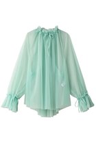 【ミディウミソリッド/MIDIUMISOLID】のtulle gathered blouse ブラウス green|ID:prp329100003995145