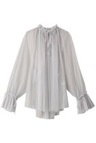 【ミディウミソリッド/MIDIUMISOLID】のtulle gathered blouse ブラウス l.gray|ID:prp329100003995145