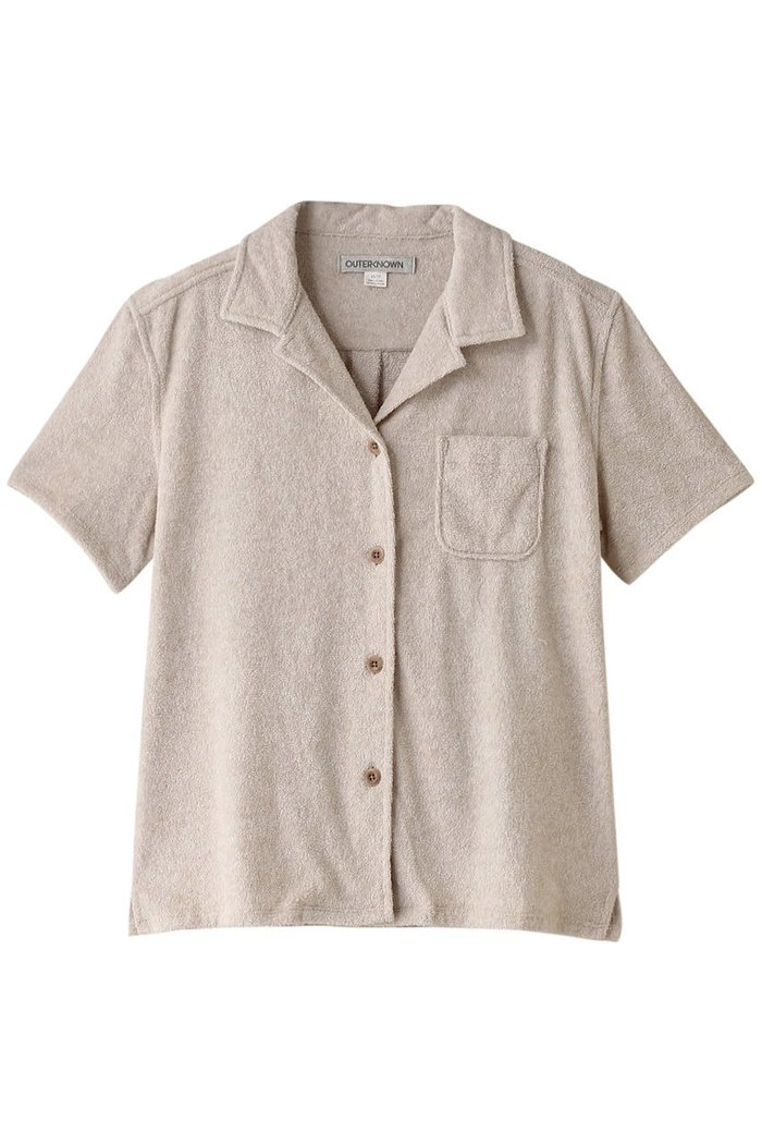 【アウターノウン/OUTERKNOWN】のHIGHTIDE ハーフスリーブパイルシャツ インテリア・キッズ・メンズ・レディースファッション・服の通販 founy(ファニー) https://founy.com/ ファッション Fashion レディースファッション Fashion for Women トップス・カットソー Cut & Sew Tops シャツ・ブラウス・オフィスカジュアル Elegant Blouses & Button-Ups ショート Short, Short Length スリーブ Sleeve, Long Sleeve / Short Sleeve リゾート Resort, Vacation Style |ID: prp329100003995153 ipo3291000000032909617