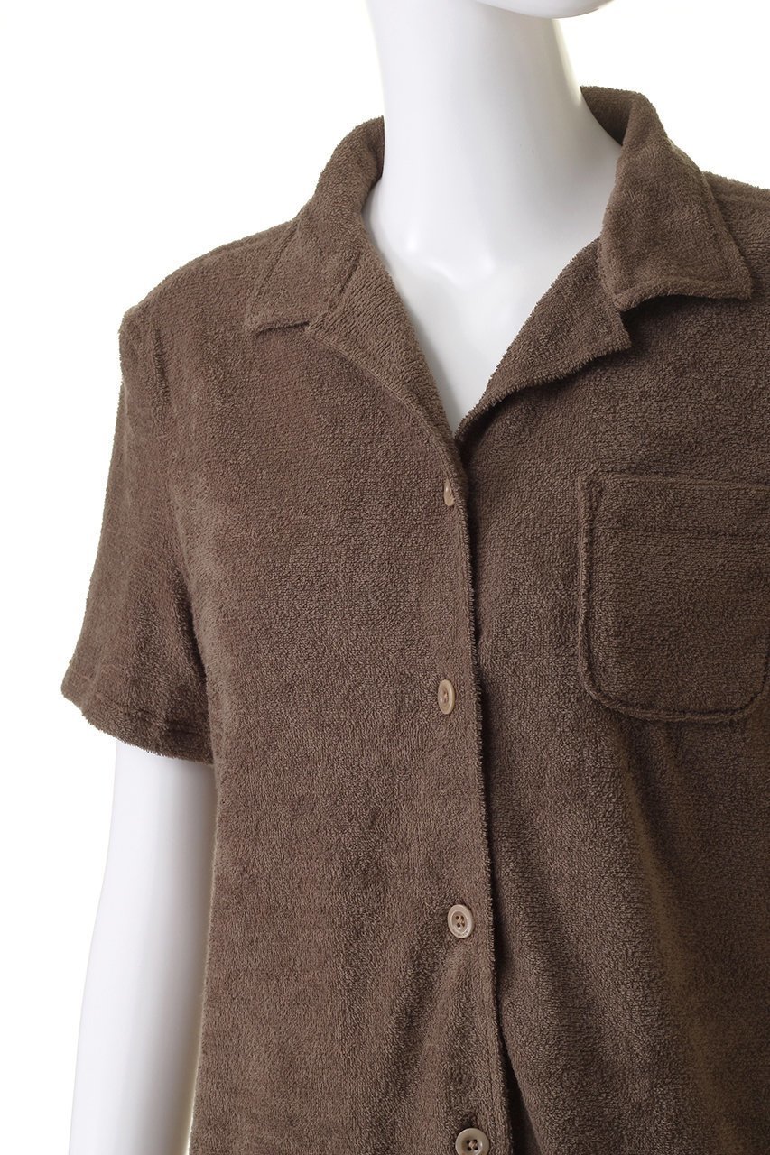 【アウターノウン/OUTERKNOWN】のHIGHTIDE ハーフスリーブパイルシャツ 人気、トレンドファッション・服の通販 founy(ファニー) 　ファッション　Fashion　レディースファッション　Fashion for Women　トップス・カットソー　Cut & Sew Tops　シャツ・ブラウス・オフィスカジュアル　Elegant Blouses & Button-Ups　ショート　Short, Short Length　スリーブ　Sleeve, Long Sleeve / Short Sleeve　リゾート　Resort, Vacation Style　other-5|ID: prp329100003995153 ipo3291000000032909634