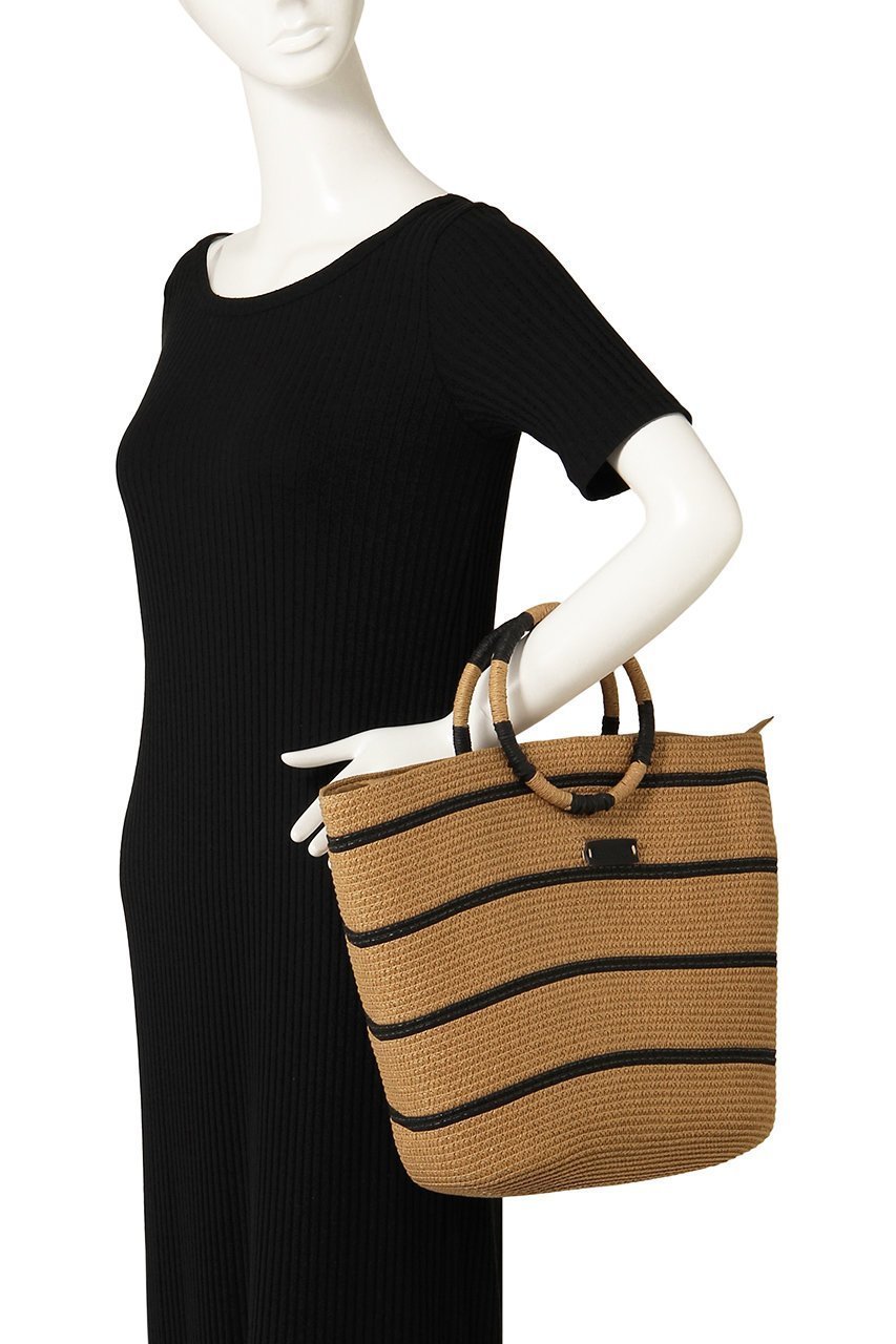 【エスメラルダ/Esmeralda】の【GAIMO】ボーダーリングハンドルバッグ 人気、トレンドファッション・服の通販 founy(ファニー) 　ファッション　Fashion　レディースファッション　Fashion for Women　バッグ　Bags　おすすめ　Recommended / Our Picks　アウトドア　Outdoor Clothing　サマー　Summer, Summer Style　ビーチ　Beach, Seaside　フォルム　Silhouette, Form　ボーダー　Border, Stripe　リゾート　Resort, Vacation Style　other-2|ID: prp329100003996403 ipo3291000000036091382