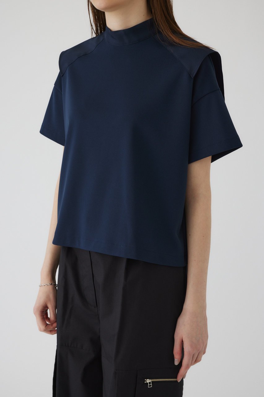 【リムアーク/RIM.ARK】のDocking design tops/トップス 人気、トレンドファッション・服の通販 founy(ファニー) 　ファッション　Fashion　レディースファッション　WOMEN　トップス・カットソー　Tops/Tshirt　シャツ/ブラウス　Shirts/Blouses　ロング / Tシャツ　T-Shirts　カットソー　Cut and Sewn　ショート　Short　シンプル　Simple　スリーブ　Sleeve　ツイル　Twill　ドッキング　Docking　夏　Summer　other-2|ID: prp329100003997363 ipo3291000000032376959