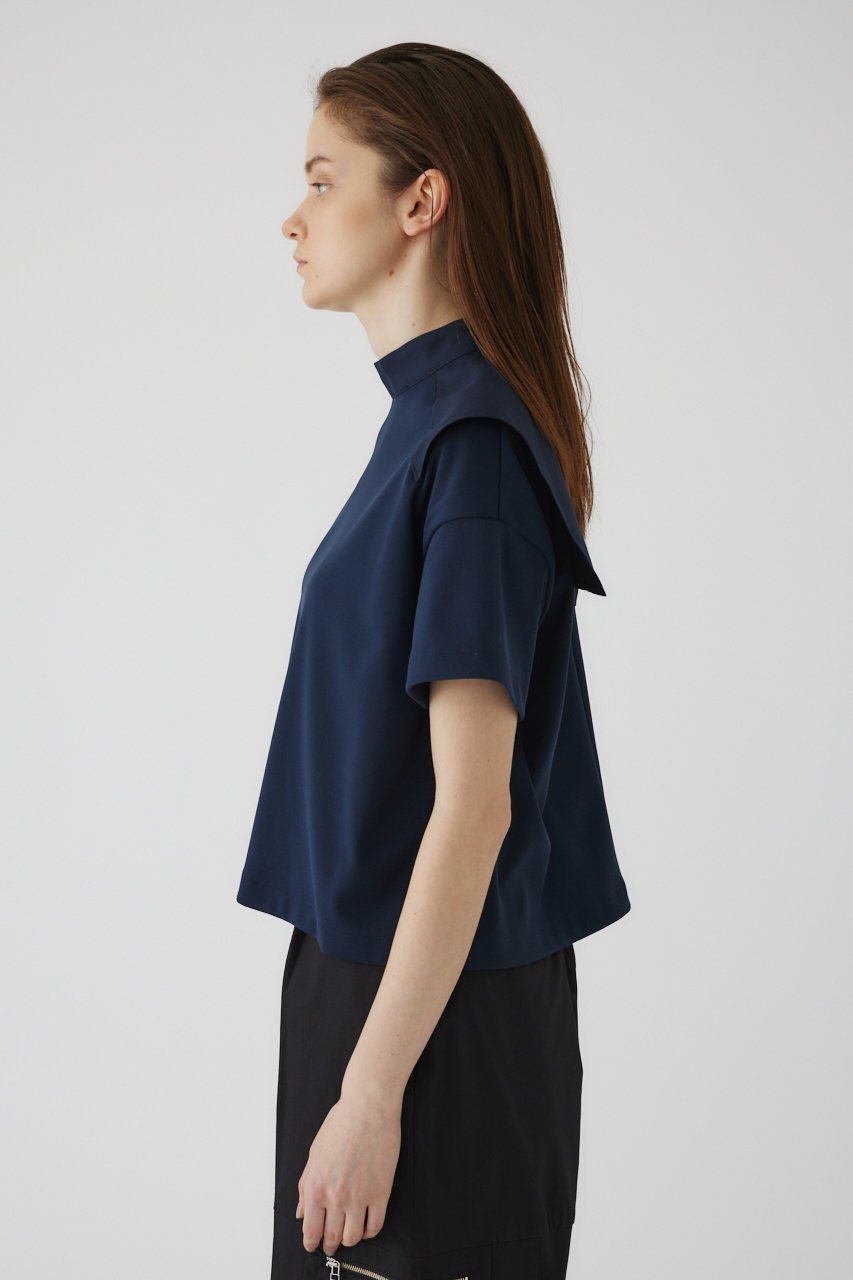 【リムアーク/RIM.ARK】のDocking design tops/トップス 人気、トレンドファッション・服の通販 founy(ファニー) 　ファッション　Fashion　レディースファッション　WOMEN　トップス・カットソー　Tops/Tshirt　シャツ/ブラウス　Shirts/Blouses　ロング / Tシャツ　T-Shirts　カットソー　Cut and Sewn　ショート　Short　シンプル　Simple　スリーブ　Sleeve　ツイル　Twill　ドッキング　Docking　夏　Summer　other-7|ID: prp329100003997363 ipo3291000000032376964