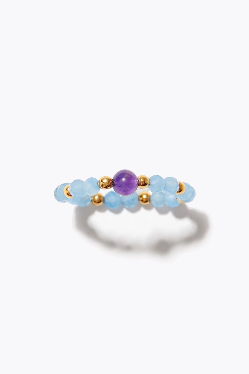【アルティーダ ウード/ARTIDA OUD】のamulette 「愛情を育み、心を豊かに」ブルーカルセドニー×アメジスト リング インテリア・キッズ・メンズ・レディースファッション・服の通販 founy(ファニー) 　ファッション　Fashion　レディースファッション　Fashion for Women　再入荷　Restock / Back in Stock　ブルー|ID: prp329100003997368 ipo3291000000036001437