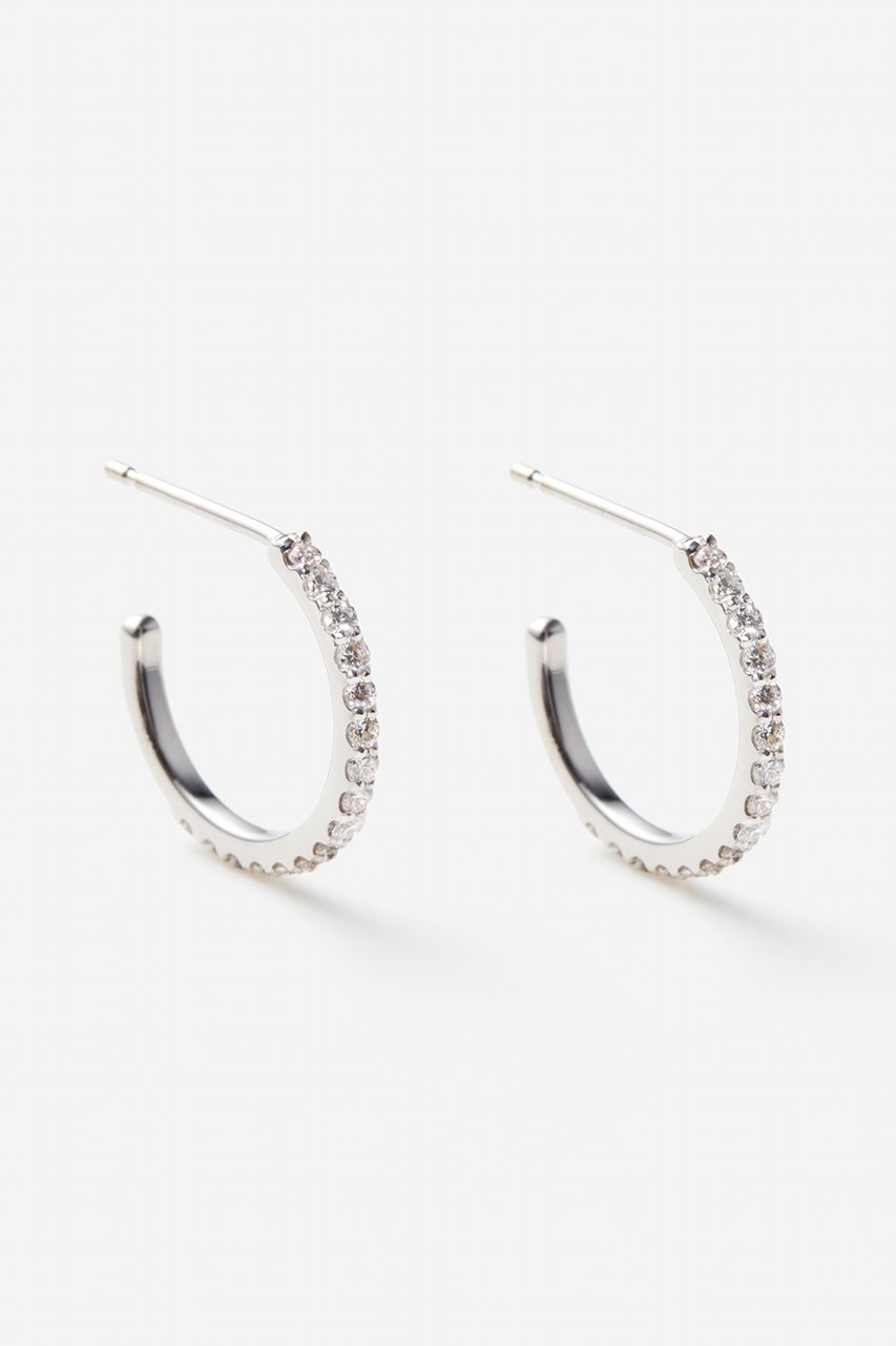 【オールニーク/ALLNIQUE】のLinear Hoop ダイヤモンド ピアス(両耳用) インテリア・キッズ・メンズ・レディースファッション・服の通販 founy(ファニー) 　ファッション　Fashion　レディースファッション　Fashion for Women　ジュエリー　Jewelry　ファッションリング　Fashion Rings　イヤリング・フープ・ドロップタイプ　Hoop, Drop & Clip Earrings　イヤリング　Earrings　イヤーカフ　Ear Cuffs　コレクション　Collection, Seasonal Line　シンプル　Simple, Minimal　ダイヤモンド　Diamond, Brilliant Cut　バランス　Balance, Style Balance　フープ　Hoop, Hoop Earrings　ベーシック　Basic, Essential　ホワイトゴールド|ID: prp329100003997371 ipo3291000000032208237